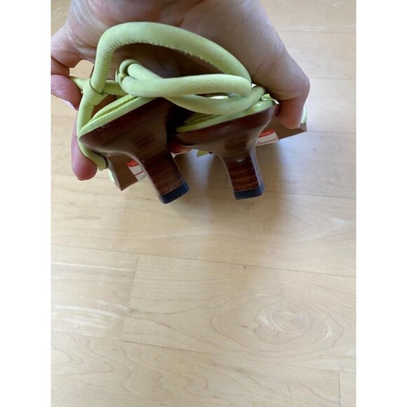 SAM Edelman Bnwot "Dia" Ankle Strap Kitten Heel Women Sz 6 New Lime - Picture 6 of 8